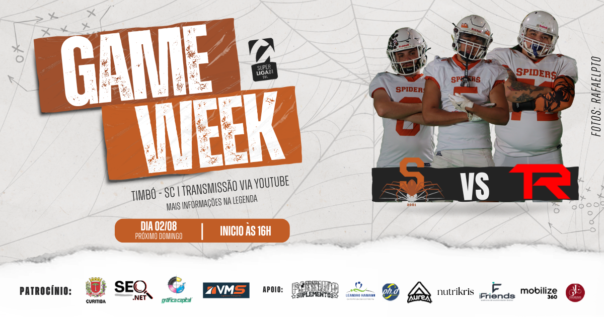 🕷️⚔️ GAME WEEK: Brown Spiders encara o T-Rex fora de casa!