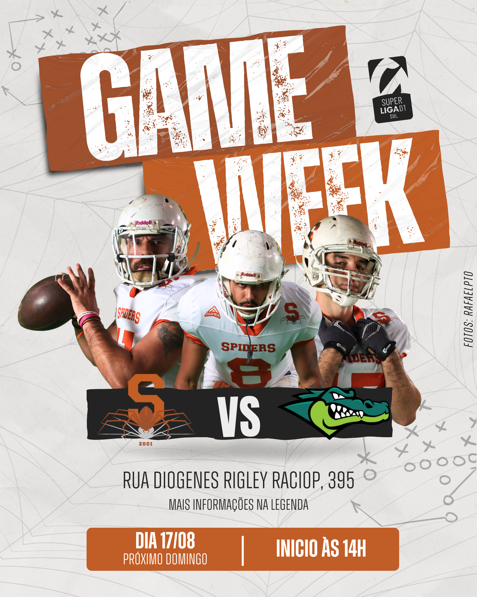 É semana de clássico, Família Spiders!